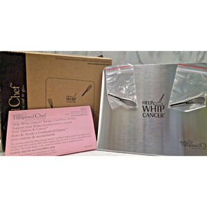 Pampered Chef 'Help Whip Cancer' Magnetic Recipe Card/Note Holder w/Mini Wisks